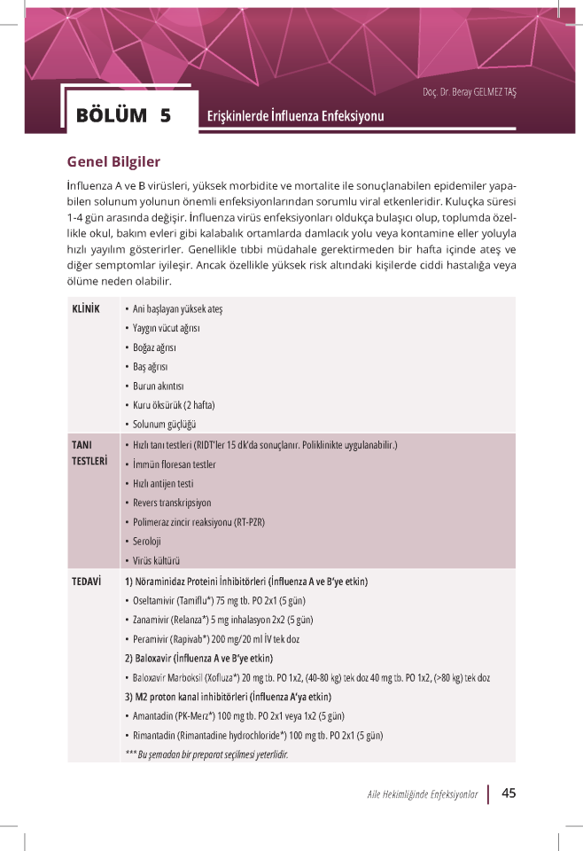 Aile Hekimliği Sık Görülen Hastalıklar Reçeteleme Rehberi 4.Baskı