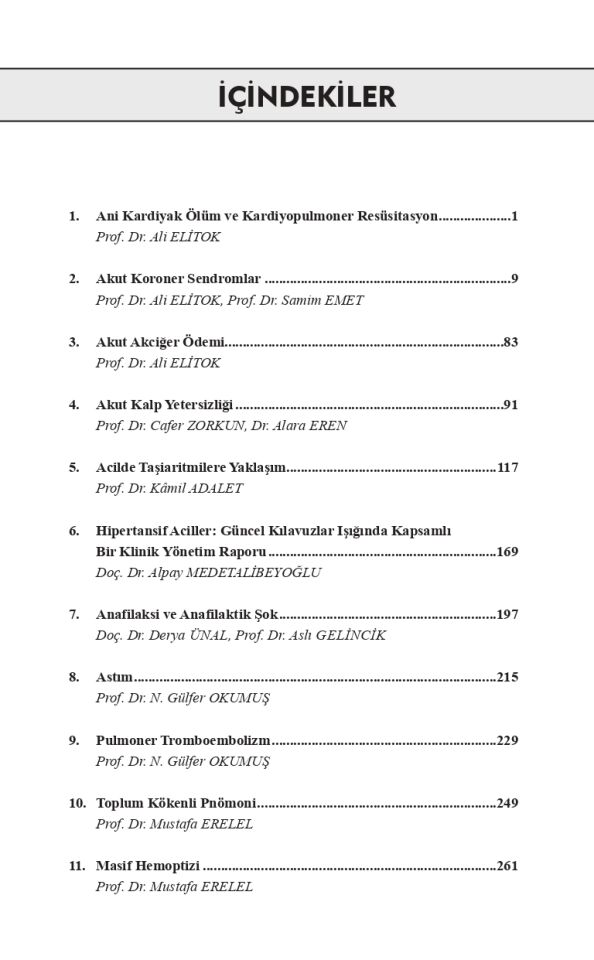 Acil Dahiliye 10. Baskı