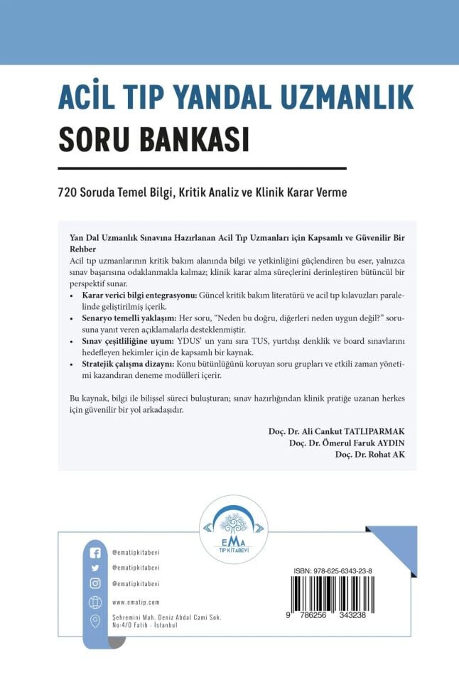 Acil Tıpta Yandal Uzmanlık Sınavı Hazırlık Seti – Pratik Sınav Rehberi ve Soru Bankası