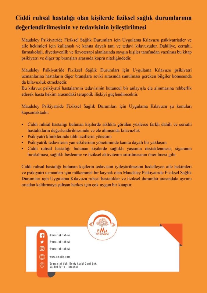 EMA Maudsley Reçeteleme Rehberleri Serisi