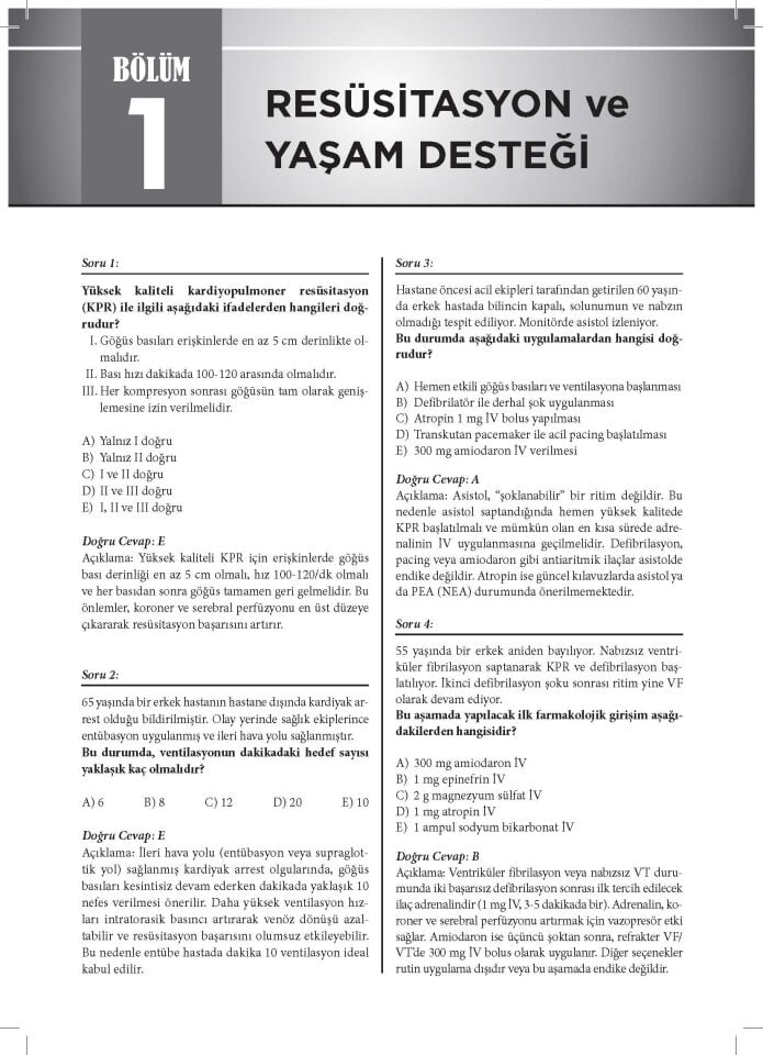Acil Tıp Yandal Uzmanlık Soru Bankası - Ydus Acil Tıp