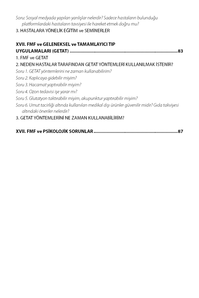 Sorularla FMF Hekimler ve Hastalar İçin